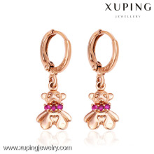 26891- Xuping Young Lady Jewellery Lovely Bear Pendientes